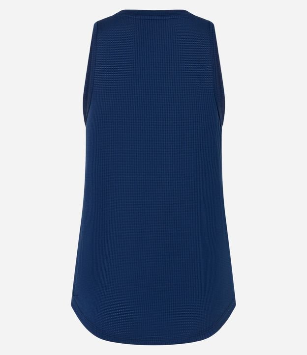 Musculosa Deportiva en Microfibra Texturizada y Bajo Redondeado 8