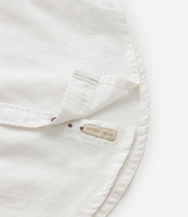 Camisa Infantil en Lino y Algodón con Pequeño Bolsillo - Talle 1 a 6 años 4