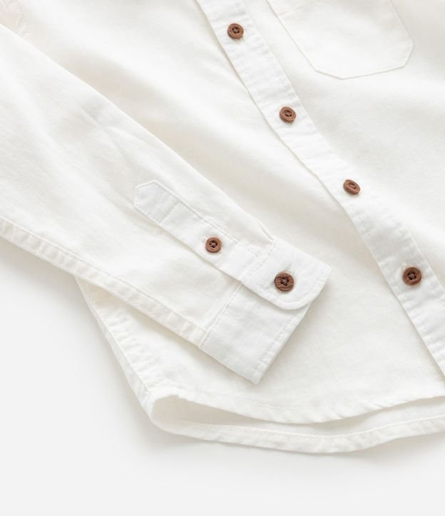 Camisa Infantil en Lino y Algodón con Pequeño Bolsillo - Talle 1 a 6 años 6