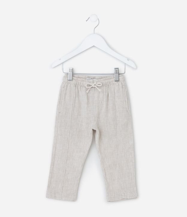 Pantalón Infantil con Lino y Cintura Elástica - Talle 1 a 6 años