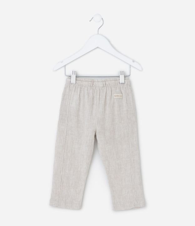Pantalón Infantil con Lino y Cintura Elástica - Talle 1 a 6 años 3
