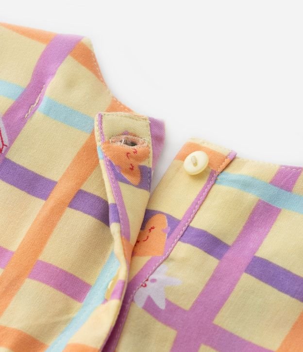 Vestido Infantil en Viscosa con Estampa de Cuadros - Tam1 a 6 años 5
