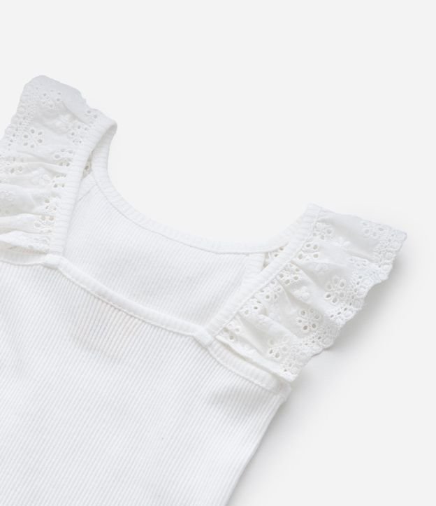 Musculosa Infantil en Rib con Volado en el Cuello - Talle 3 a 18 meses 4