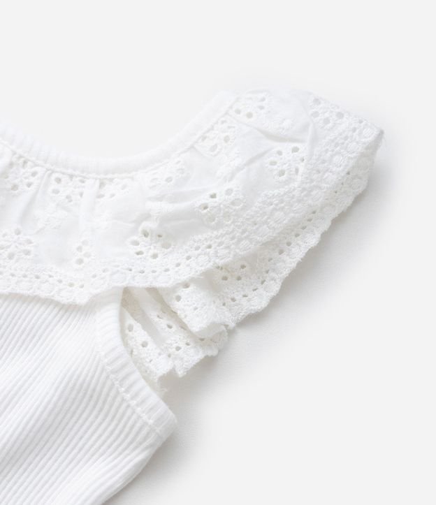 Musculosa Infantil en Rib con Volado en el Cuello - Talle 3 a 18 meses 5