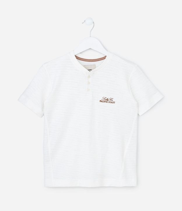 Remera Infantil Texturizada con Bordado Lettering - Talle 5 a 14 años 2