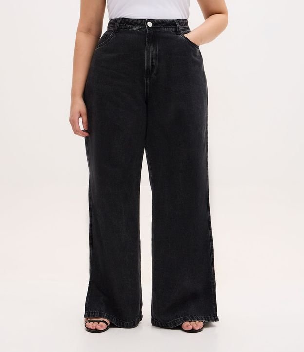 Pantalón Wide Leg en Jeans Marmorizado Curve & Plus Size 2