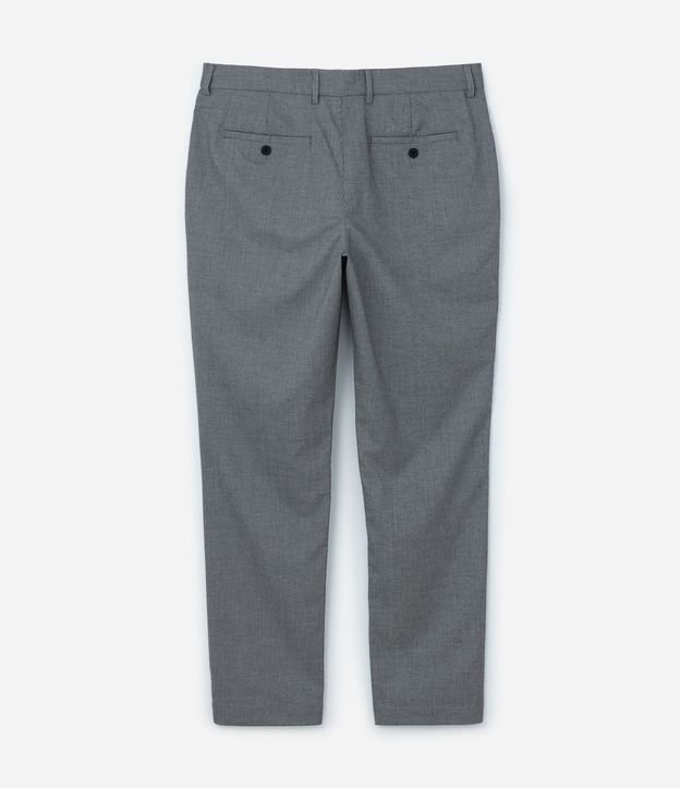 Pantalón Slim en Viscosa Sastrería con Estampa de Cuadros en Hilo Teñido 7
