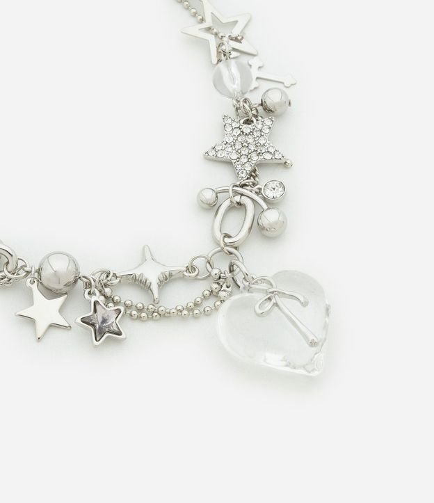 Collar Maxi en Metal con Colgantes Múltiplos de Estrella Corazón Cruz 2