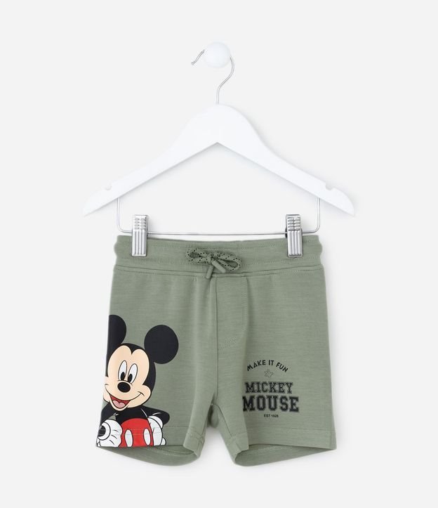Bermuda Infantil en Modal con Estampa de Mickey - Talle 1 a 6 años