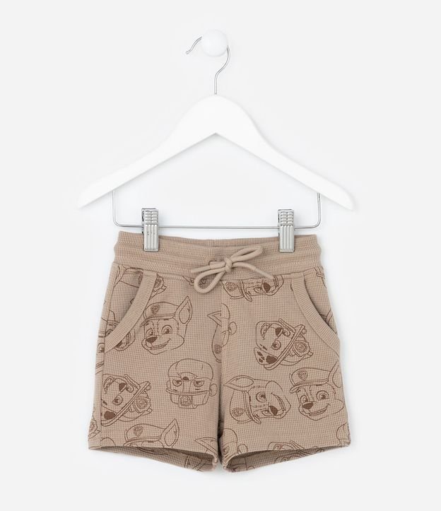 Bermuda Infantil con Textura y Estampa Paw Patrol - Talle 1 a 6 años
