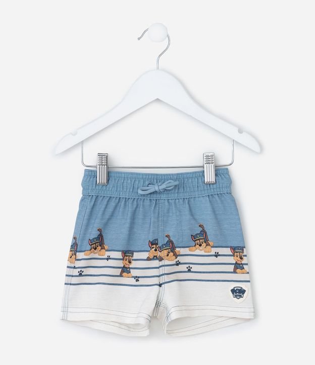 Bermuda Infantil con Estampa Rayas Paw Patrol - Talle 1 a 6 años
