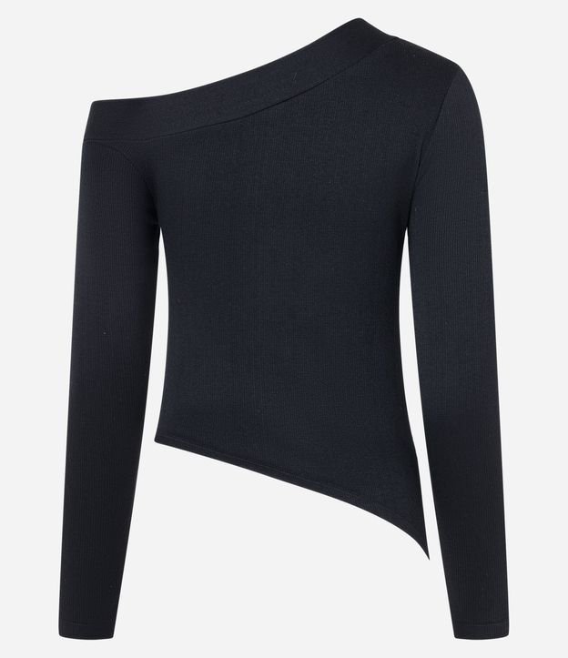 Blusa en Poliamida Seamless con Escote Asimétrico 3