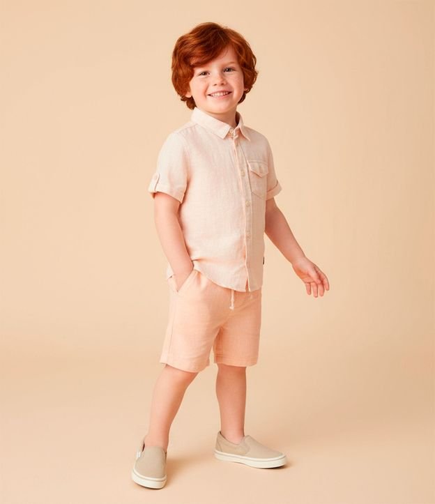 Camisa Infantil en Viscolino con Pequeño Bolsillo - Talle 1 a 4 años