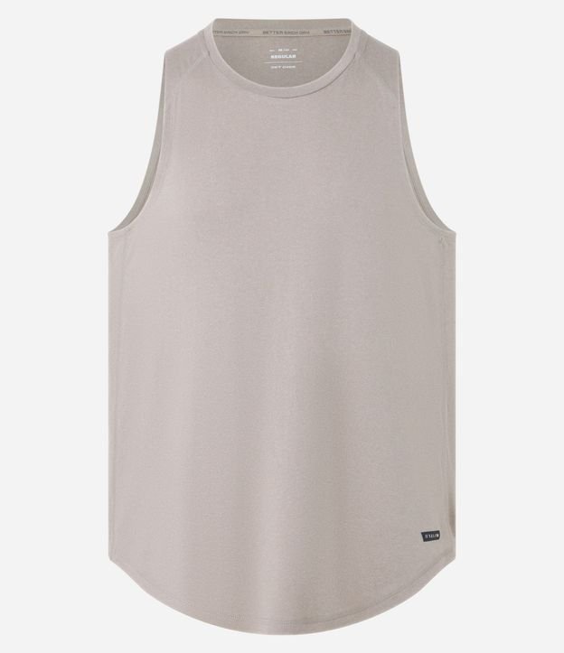 Musculosa Regular Deportiva con Etiqueta en el Bajo y Detalle Contrastante 7