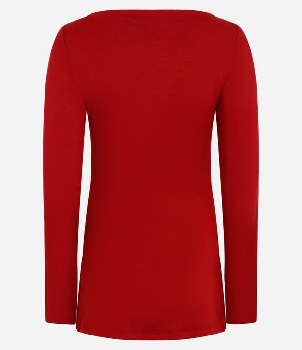 Blusa en Rib con Fruncido Lateral y Cuello Alto 5