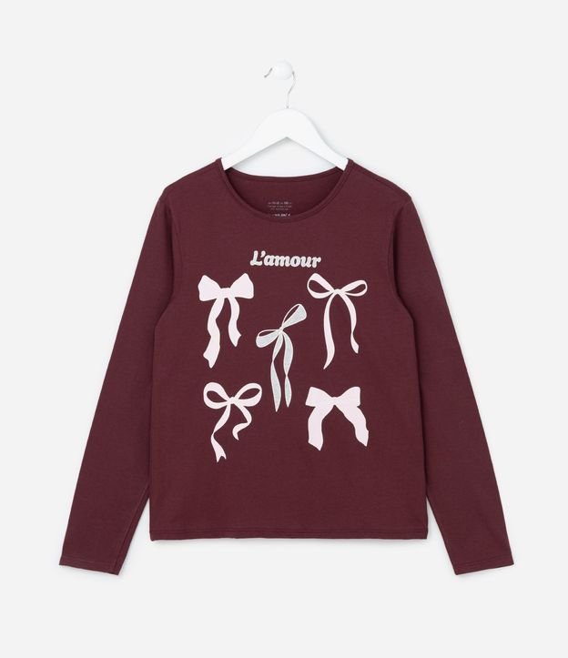 Remera Infantil con Estampa Lazos - Talle 5 a 14 años