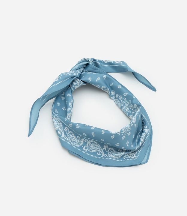 Pañuelo en Satén con Estampa Paisley