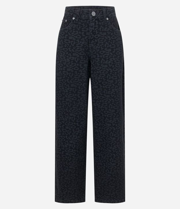 Pantalón Baggy en Sarga Animal Print Leopardo