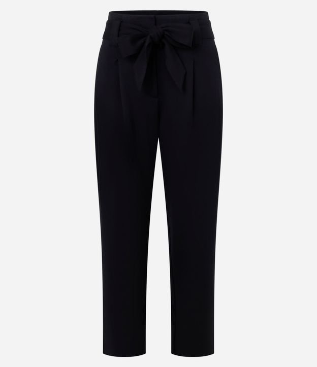 Pantalón Carrot en Punto Roma con Cinturón Lazo 5