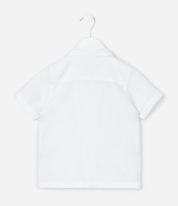 Camisa Infantil con Pequeño Bolsillo Texturizada - Talle 1 a 6 años 3