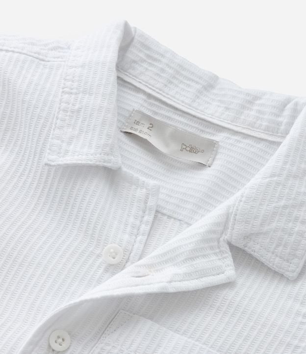 Camisa Infantil con Pequeño Bolsillo Texturizada - Talle 1 a 6 años 6