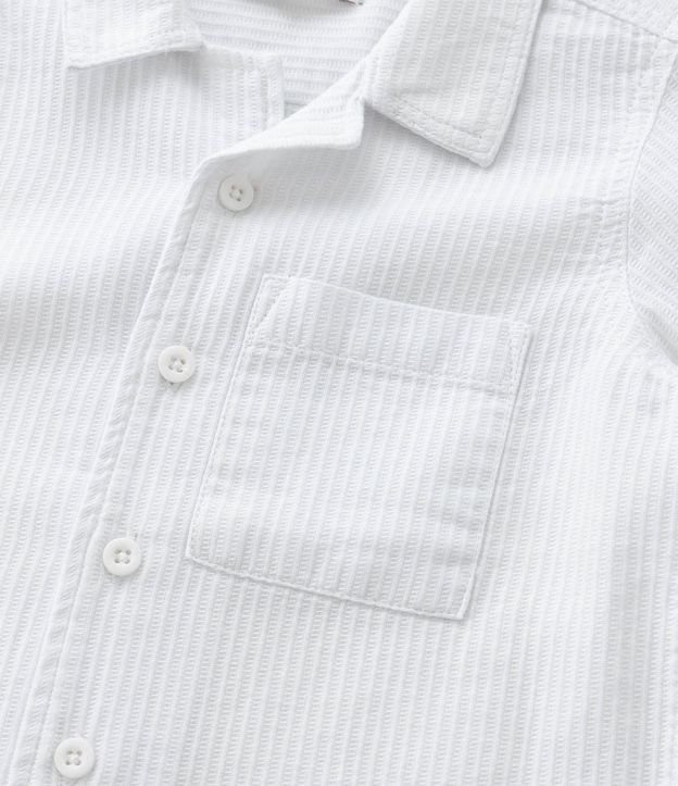 Camisa Infantil con Pequeño Bolsillo Texturizada - Talle 1 a 6 años 7