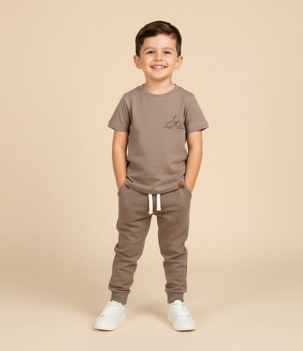 Remera Infantil con Estampa de Dinos - Talle 1 a 6 años