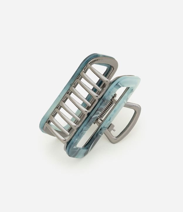 Pinza para el Pelo Rectangular Ahuecada con Resina Marmoleada 2