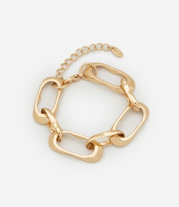 Pulsera de Metal con Eslabones Orgánicos