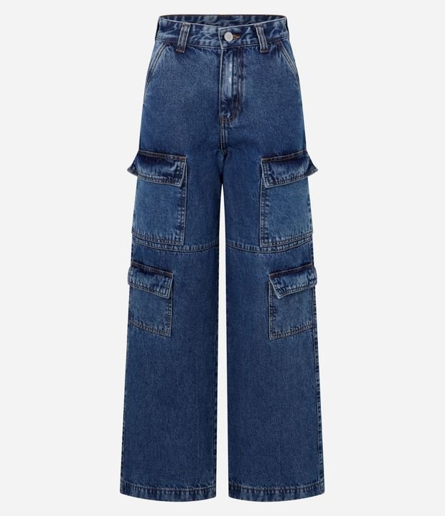 Pantalón años 90 en Jeans con Bolsillo Cargo 7