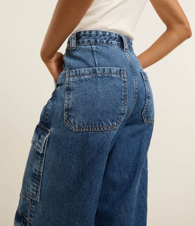 Pantalón años 90 en Jeans con Bolsillo Cargo 5