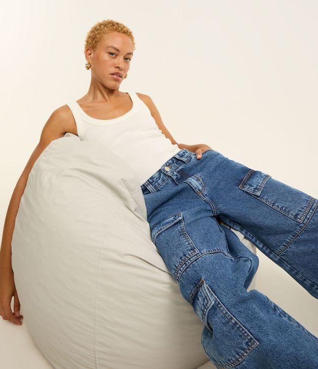 Pantalón años 90 en Jeans con Bolsillo Cargo 6