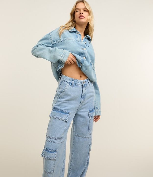 Pantalón años 90 en Jeans con Bolsillo Cargo 2
