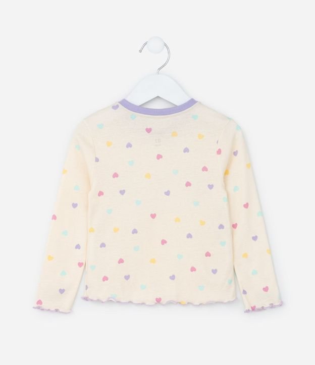 Pijama Infantil en Rib con Estampa Carita Tierna - Talle 1 a 4 años 3