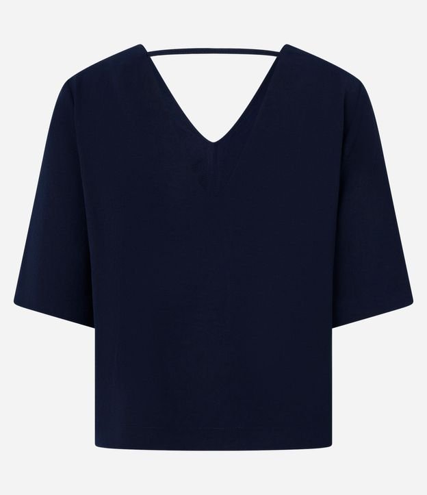 Blusa Suelta en Crepé con Escote V 8