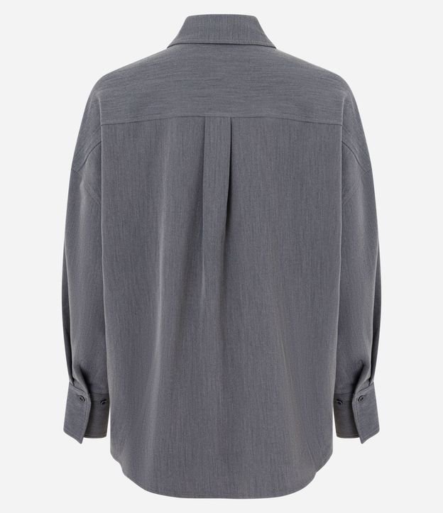 Camisa Oversized Sastrería con Puño Largo 8