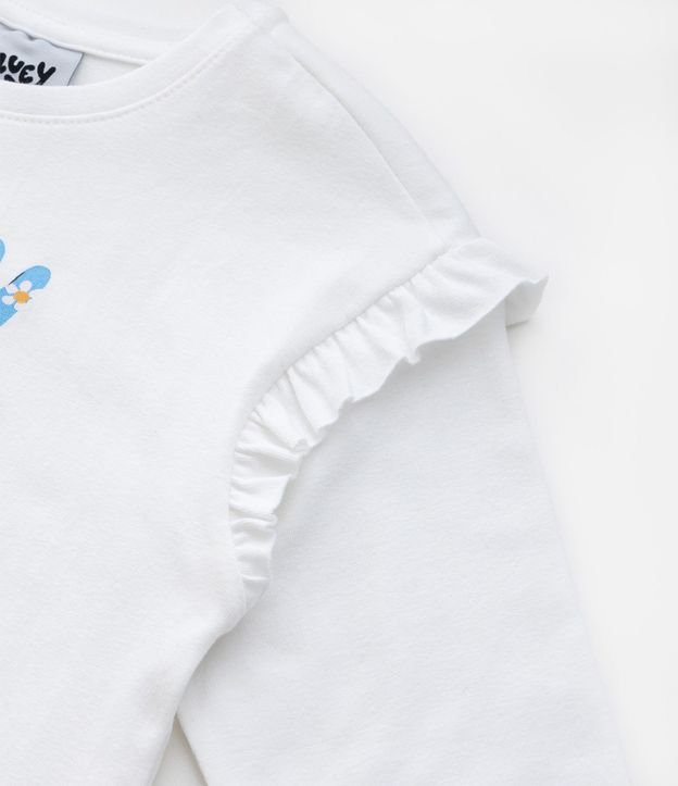 Remera Infantil con Babados y Estampa Bluey - Tam  1 a 6 años 3