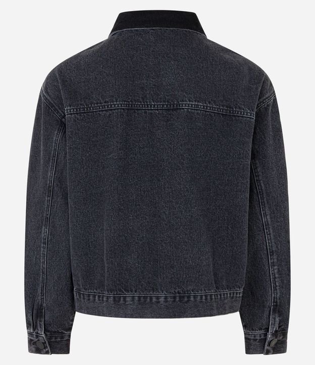 Campera Trucker Boxy con Cuello de Terciopelo 7