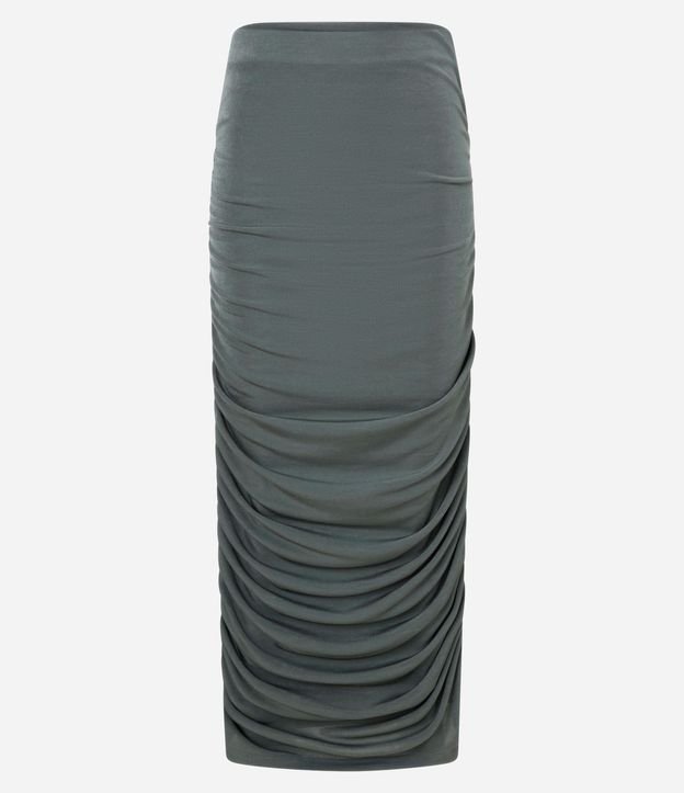 Pollera New Midi Fruncida en Rib 5