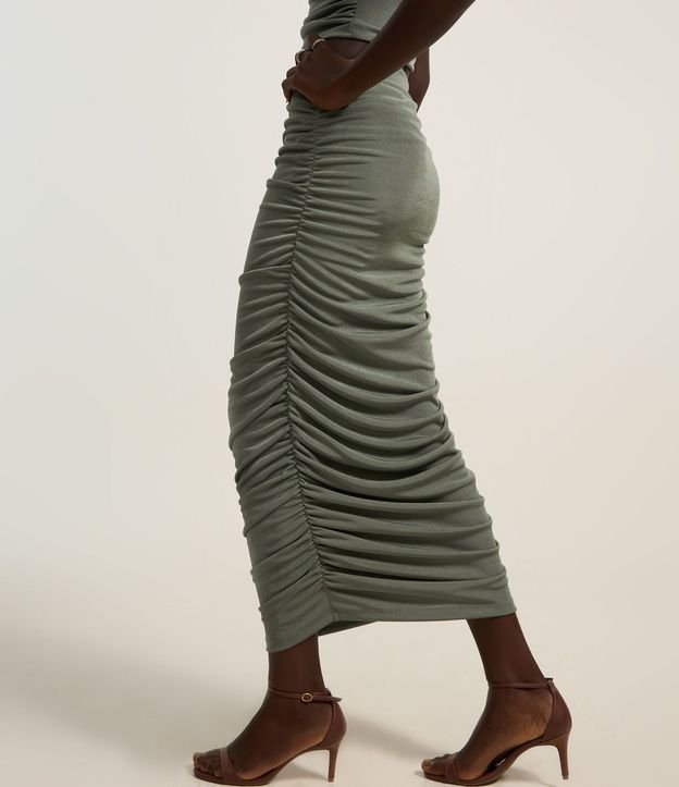 Pollera New Midi Fruncida en Rib 3