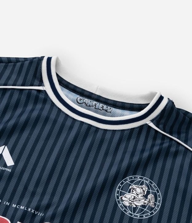 Remera Deportiva Relaxed Infantil con Estampa Garfield - Tam  5 a 14 años 6