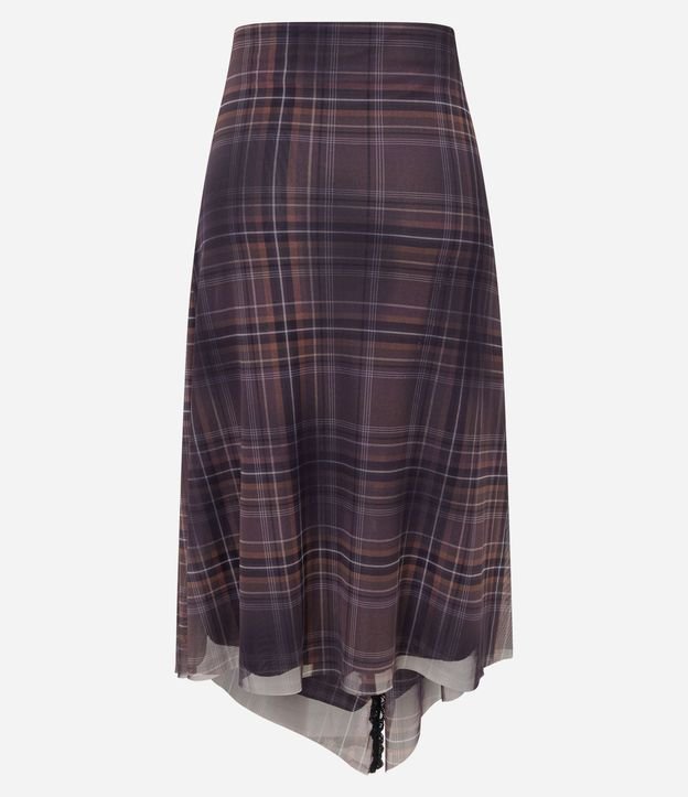Pollera New Midi en Tule de Cuadros con Puntas 6