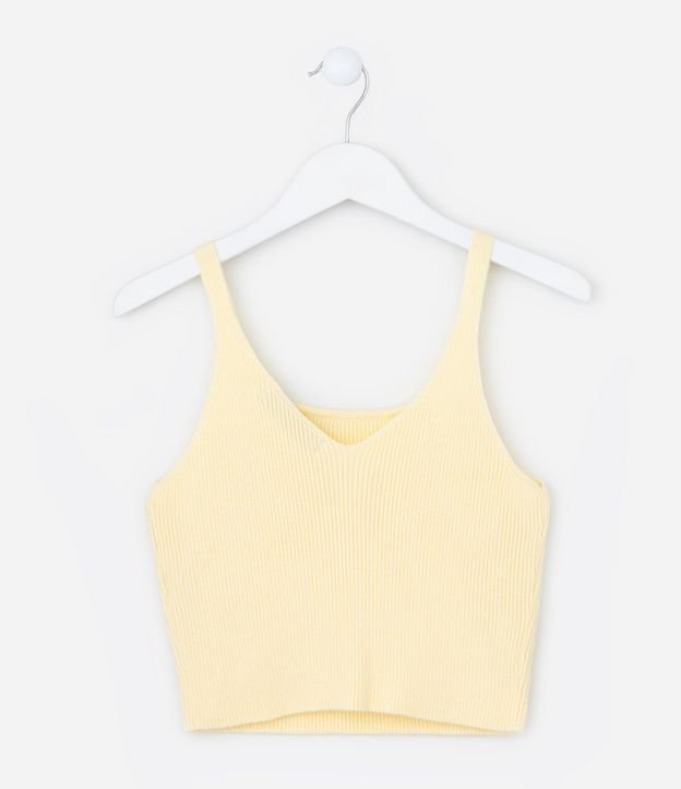 Blusa Cropped Infantil Acanalada en Punto - Talle 5 a 14 años 2