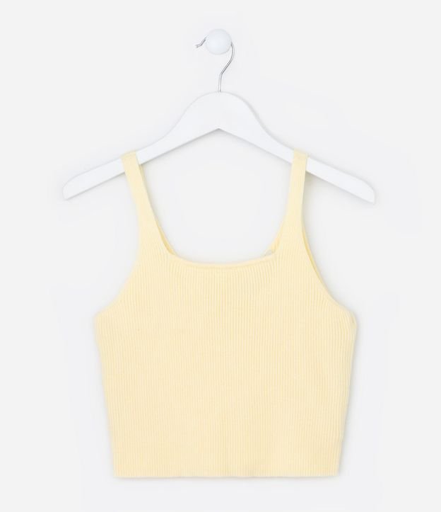 Blusa Cropped Infantil Acanalada en Punto - Talle 5 a 14 años