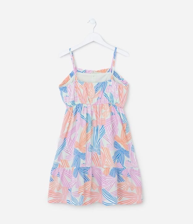 Vestido Infantil en Viscosa con Estampa de Lazos - Talle 5 a 14 años 3