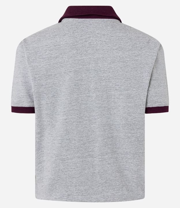 Remera Boxy Sportcore con Cuello Polo Contrastante 10
