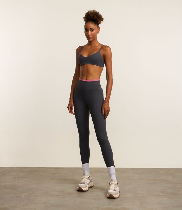 Pantalón Legging Deportiva con Cintura Contrastante 2