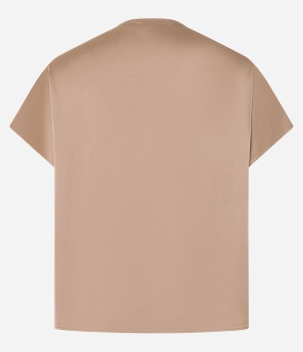Blusa Suelta y Satinada con Pliegue Delantero 6