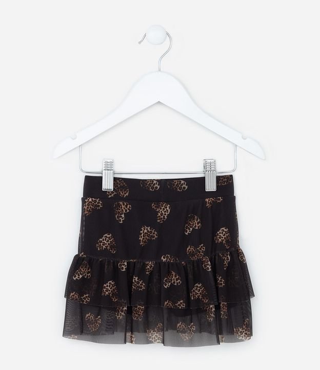 Short Pollera Infantil en Tule con Volados - Talle 1 a 6 años 2