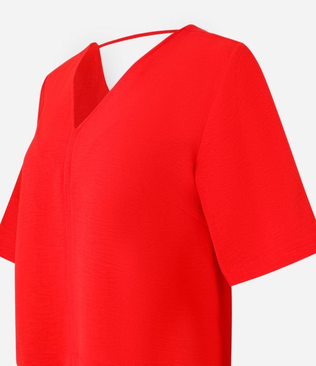 Blusa Suelta en Crepé con Escote V 7